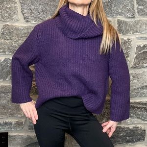 Express Ribbed Cowl neck Sweater